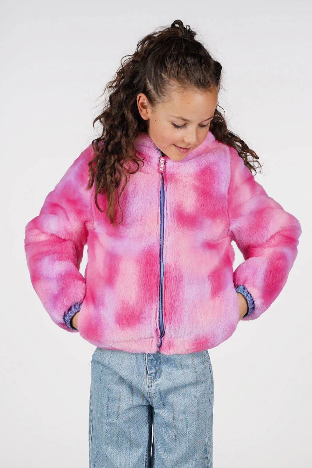 B.Nosy reversible imitatiebont jas blauw