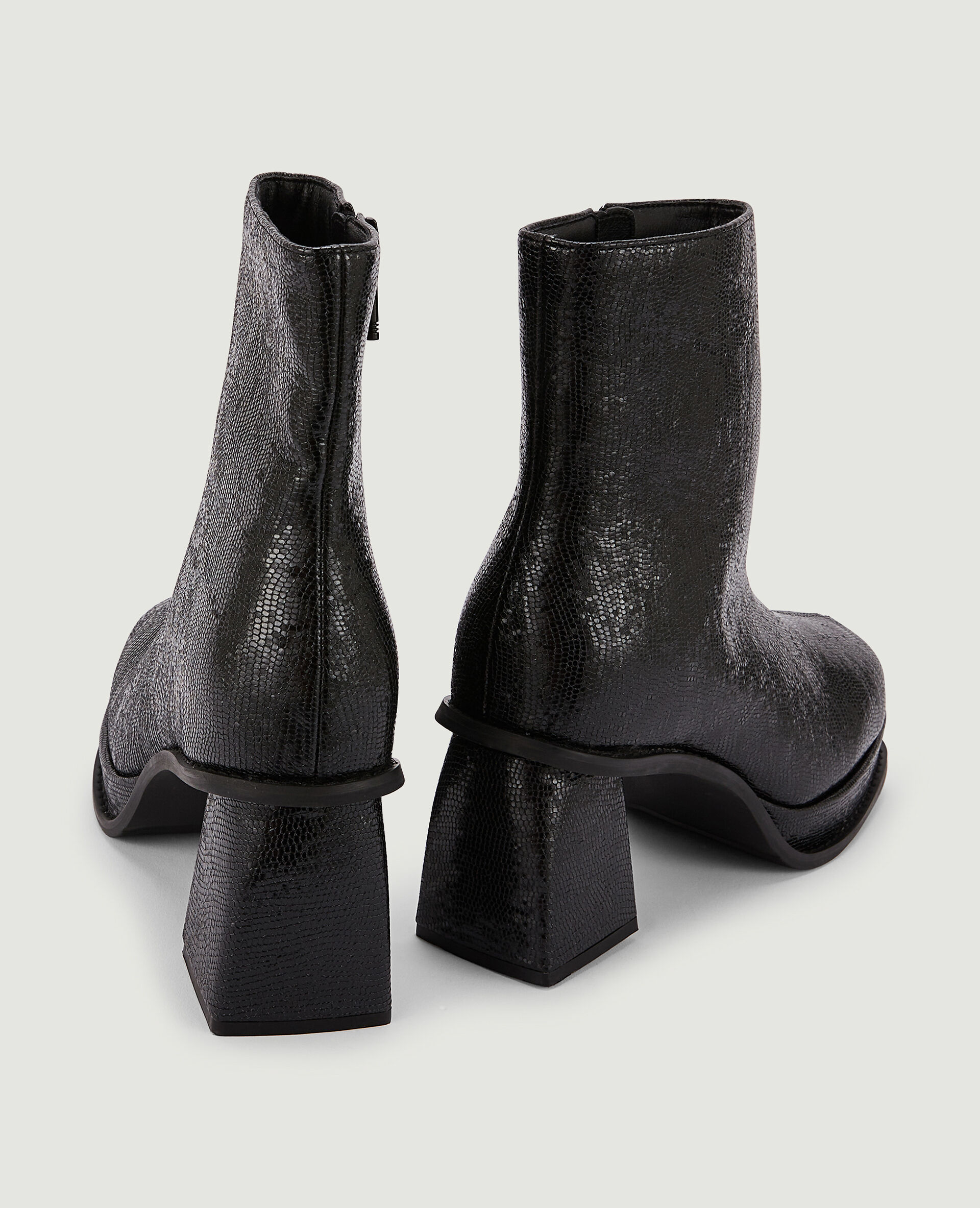 Bottines irisées à talon - Noir