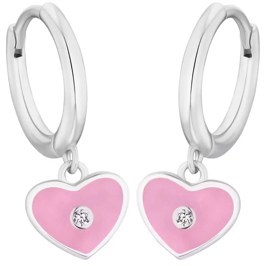 Prinzessin Lillifee Kinder-Ohrringe Creolen Herz Silber silver