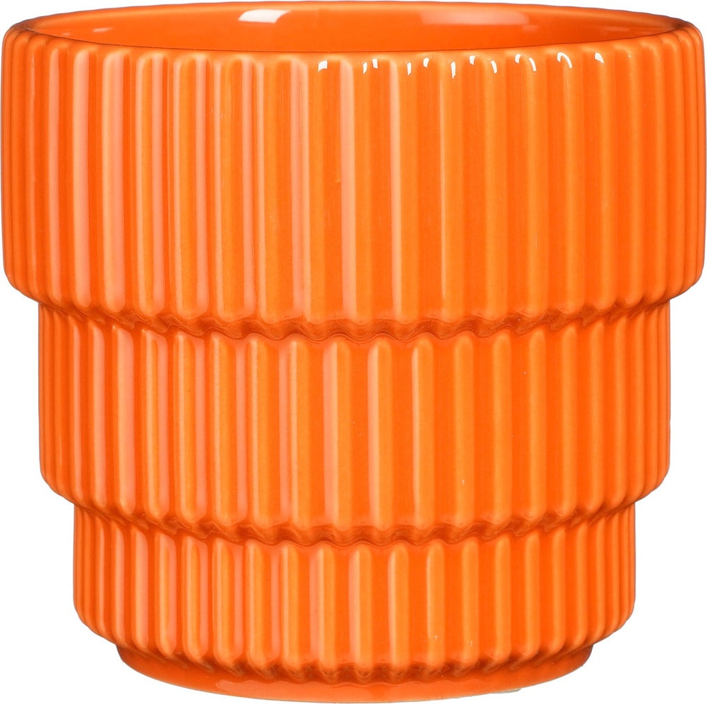 Mica Decorations bloempot Cella oranje D 14 H 13 cm