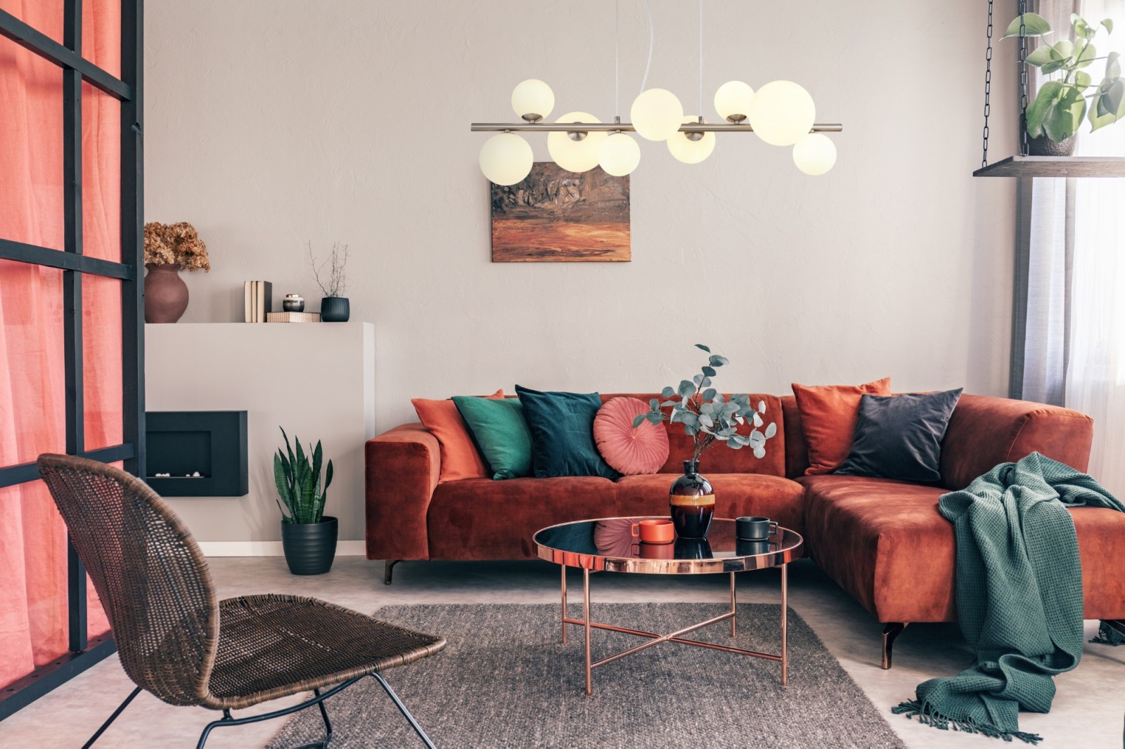 LED-Hängeleuchte - Nickel matt - 87 cm