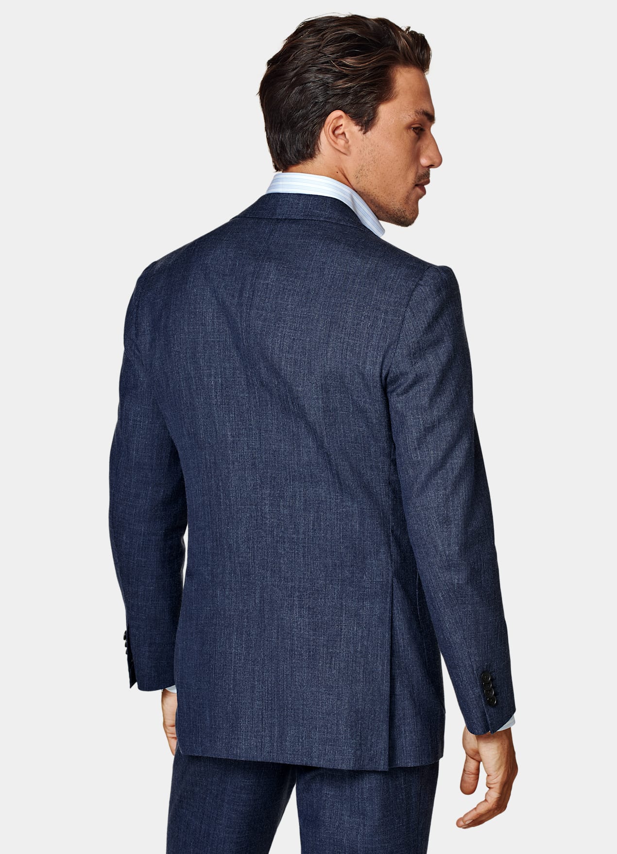 Costume Havana coupe Tailored bleu moyen