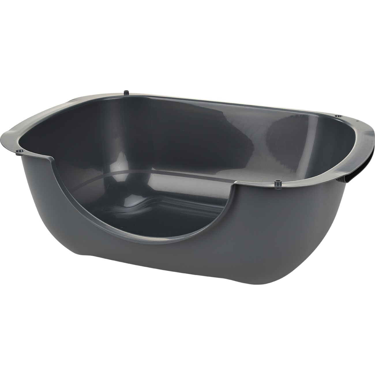 AniOne offene Toilette Bella 56 x 39,5 x 19 cm grau