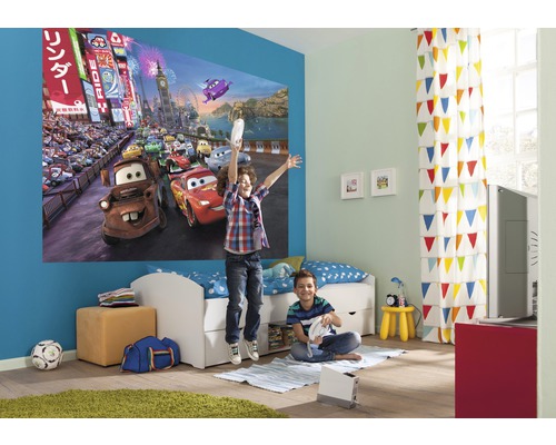 Fotobehangpapier 4-401 Disney Edition 4 Cars Race 4-delige set 254 x 184 cm