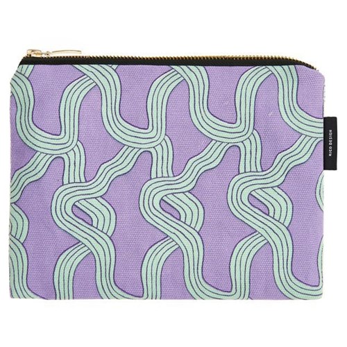 Pochette - mycelium - lilas - 17 x 23 cm