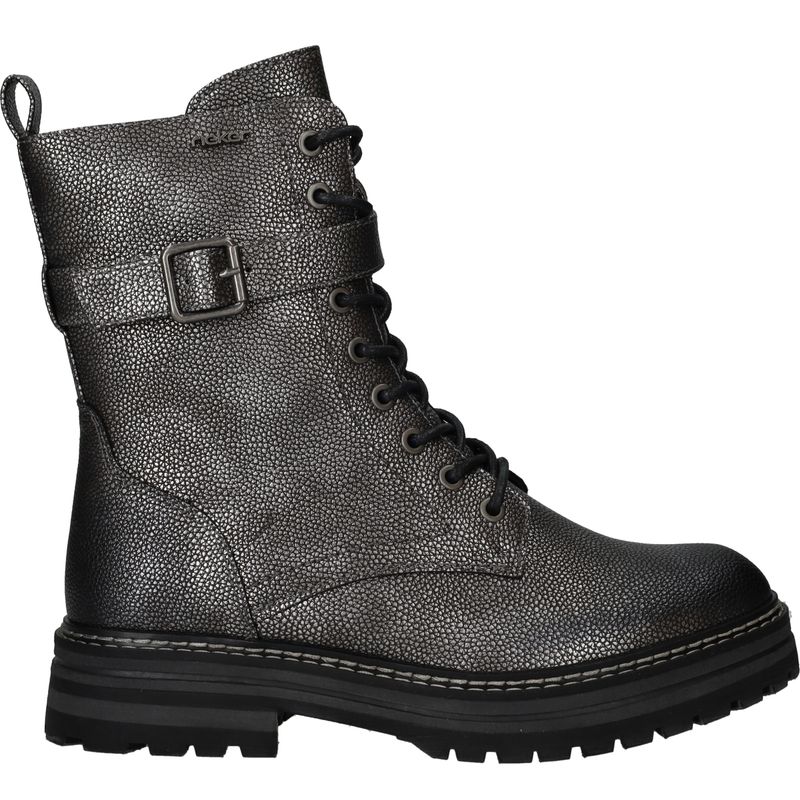 Rieker Veterboots Zilver Dames