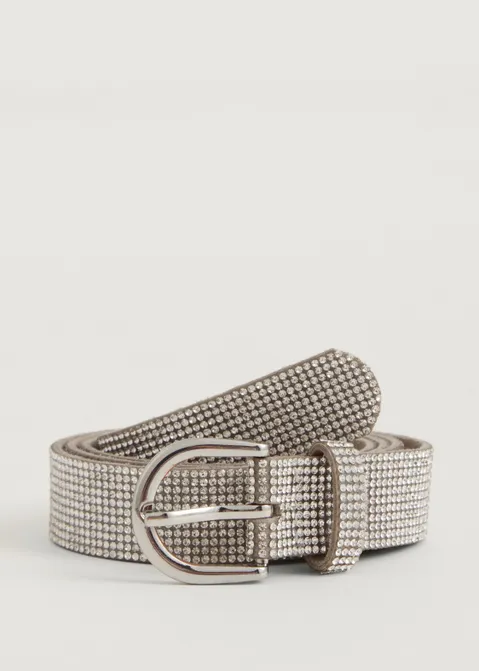 Riem met strass details zilver (ZLVR)