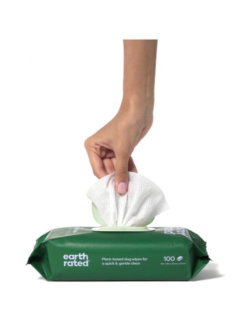 Earth Rated Schoonmaakdoekjes Hond Lavendel - Vachtverzorging - 100 stuks