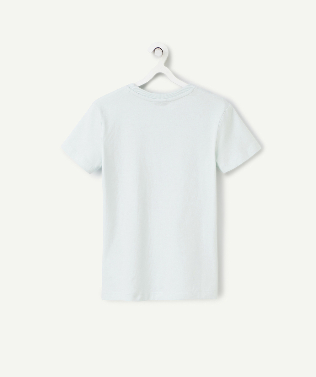 t-shirt manches courtes garçon en coton bio bleu thème floride