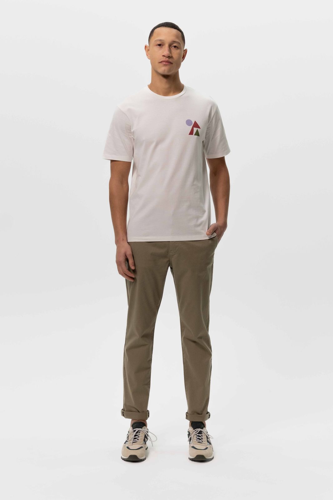 Groene katoenen chino