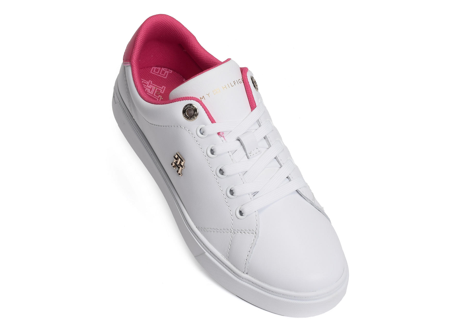 Elevated essential court sneaker 7377 blanc rose