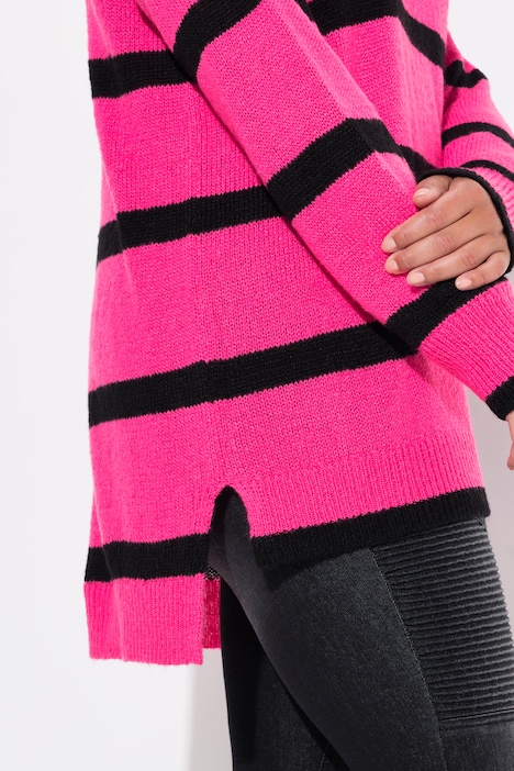 Pullover, oversized, Ringel, Langarm