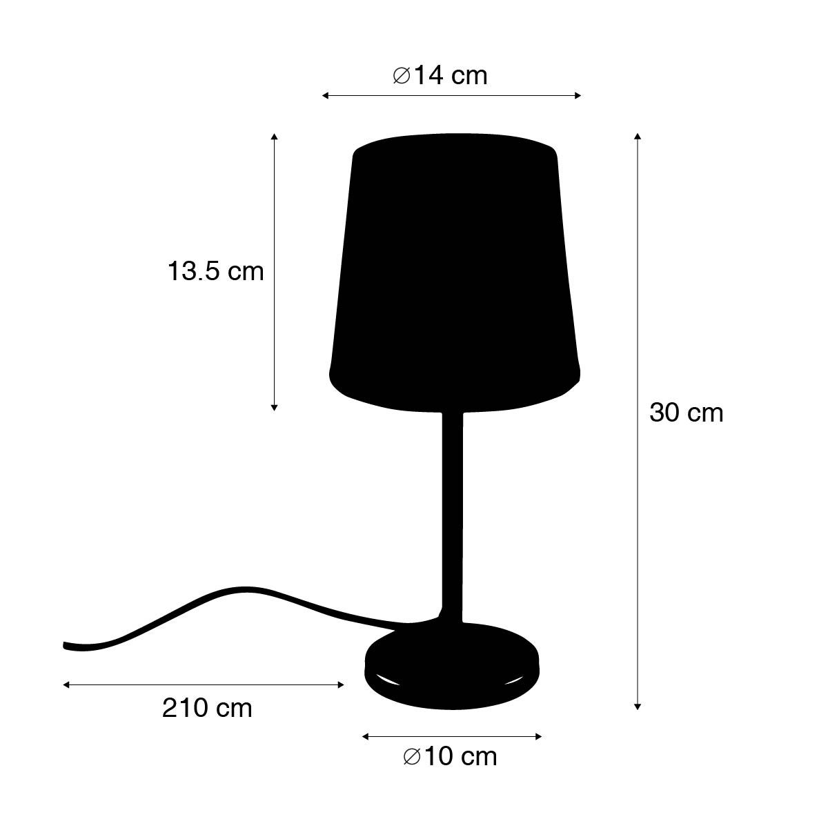 Moderne tafellamp zwart met roze kap - Lakitu