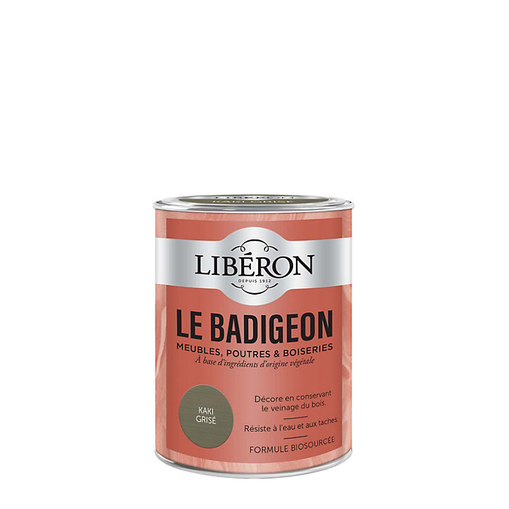 Badigeon meubles, poutres et boiseries Libéron kaki 250ml