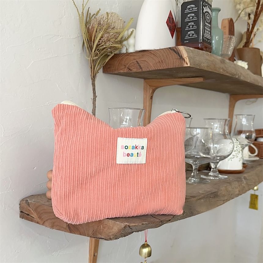 Bitabis - Corduroy make-uptas met letters en stoffen