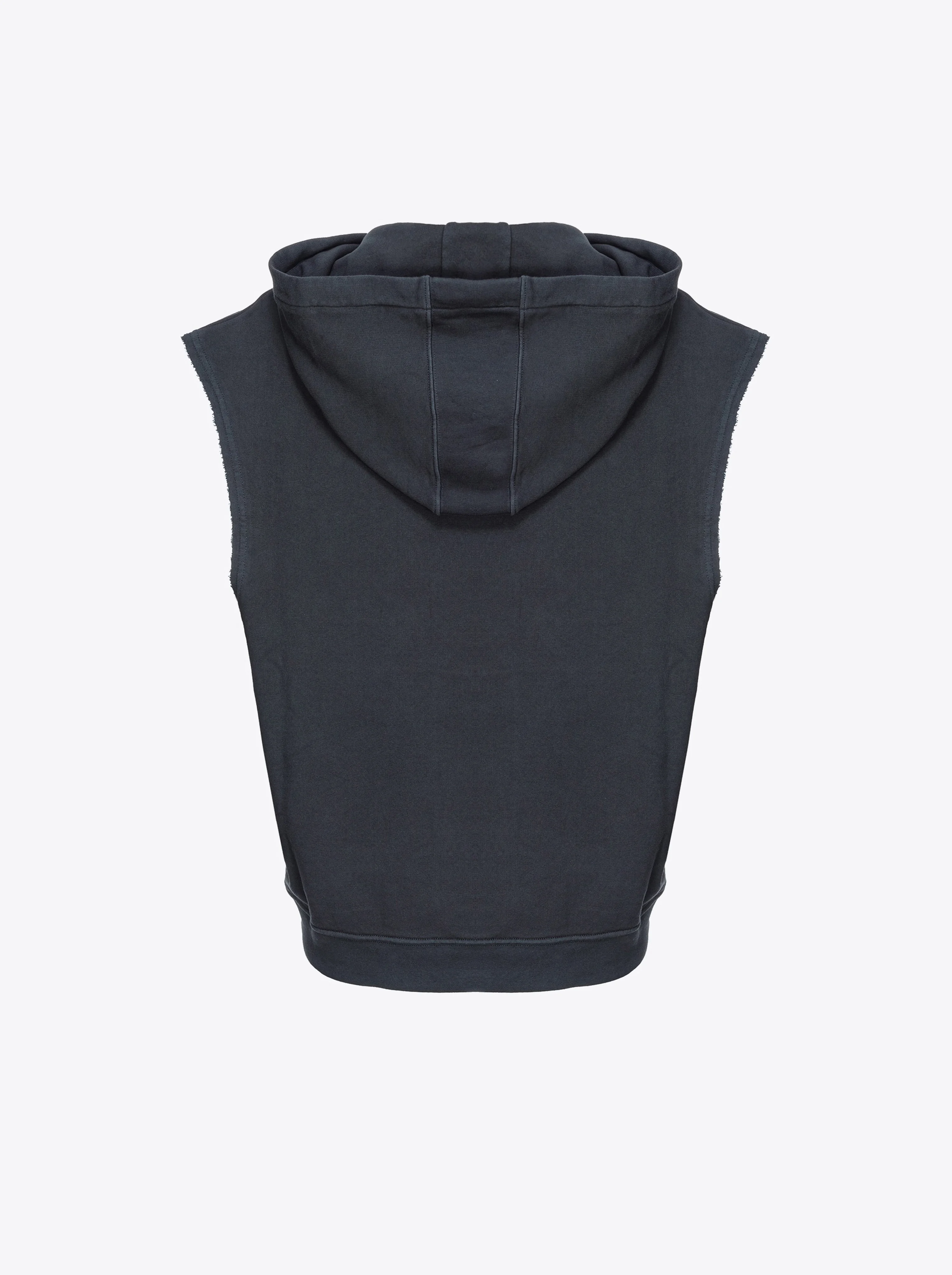Sweat-shirt sans manches avec cordon de serrage | Noir