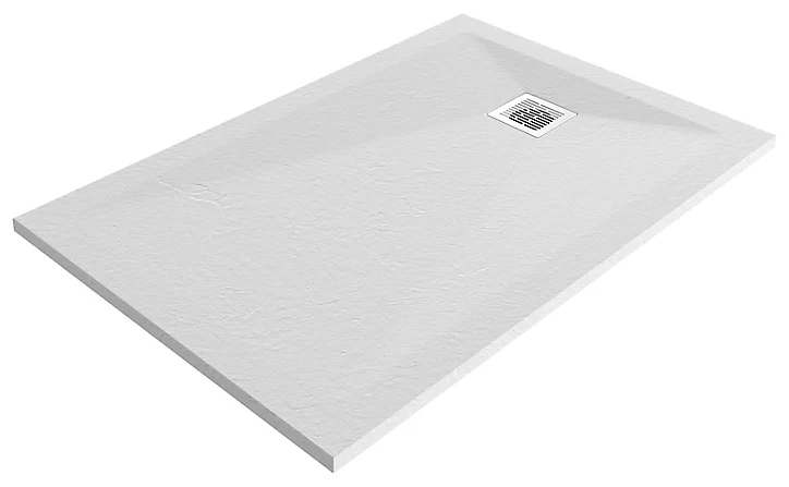 Receveur de douche 80 x 120 cm, résine, blanc, Douro GoodHome