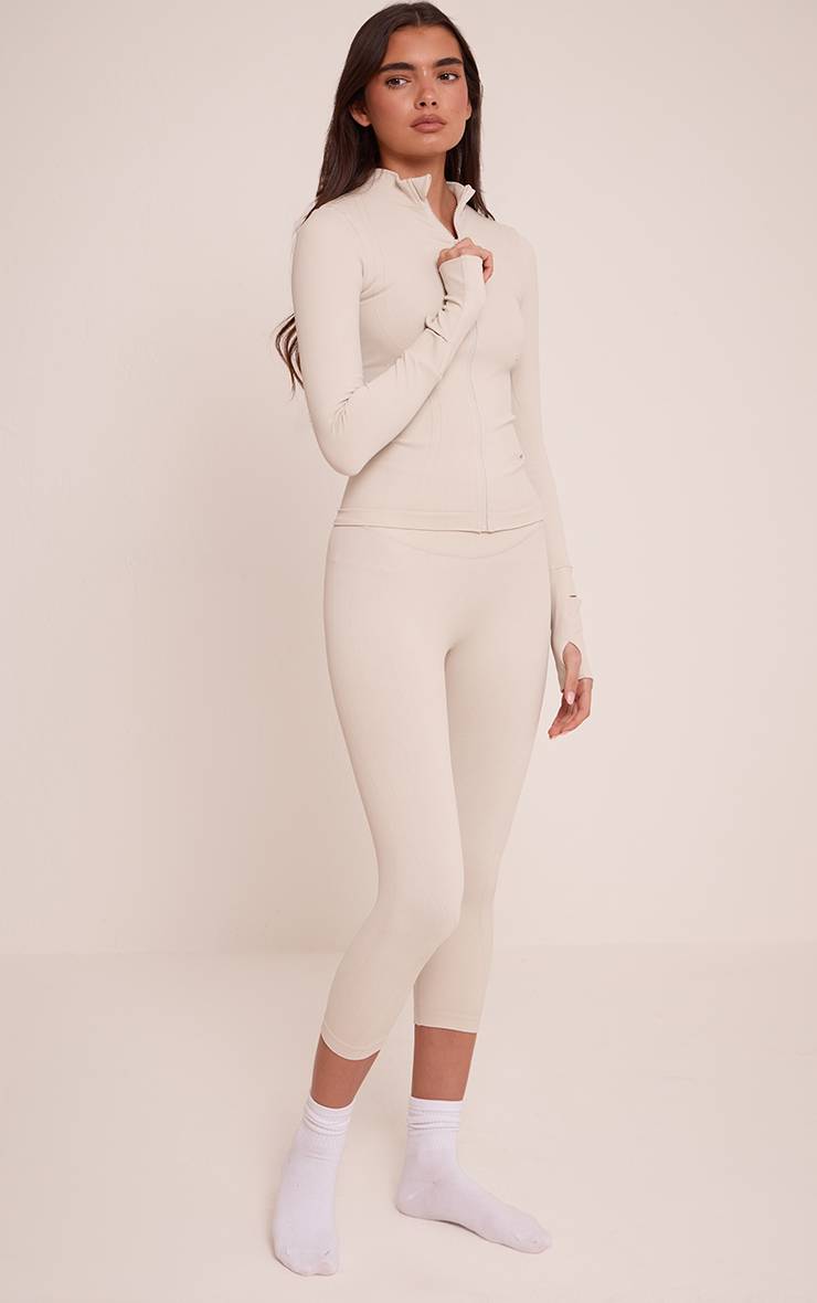 Avoine Veste De Sport Plt Sans Couture Avec Détails De Coutures