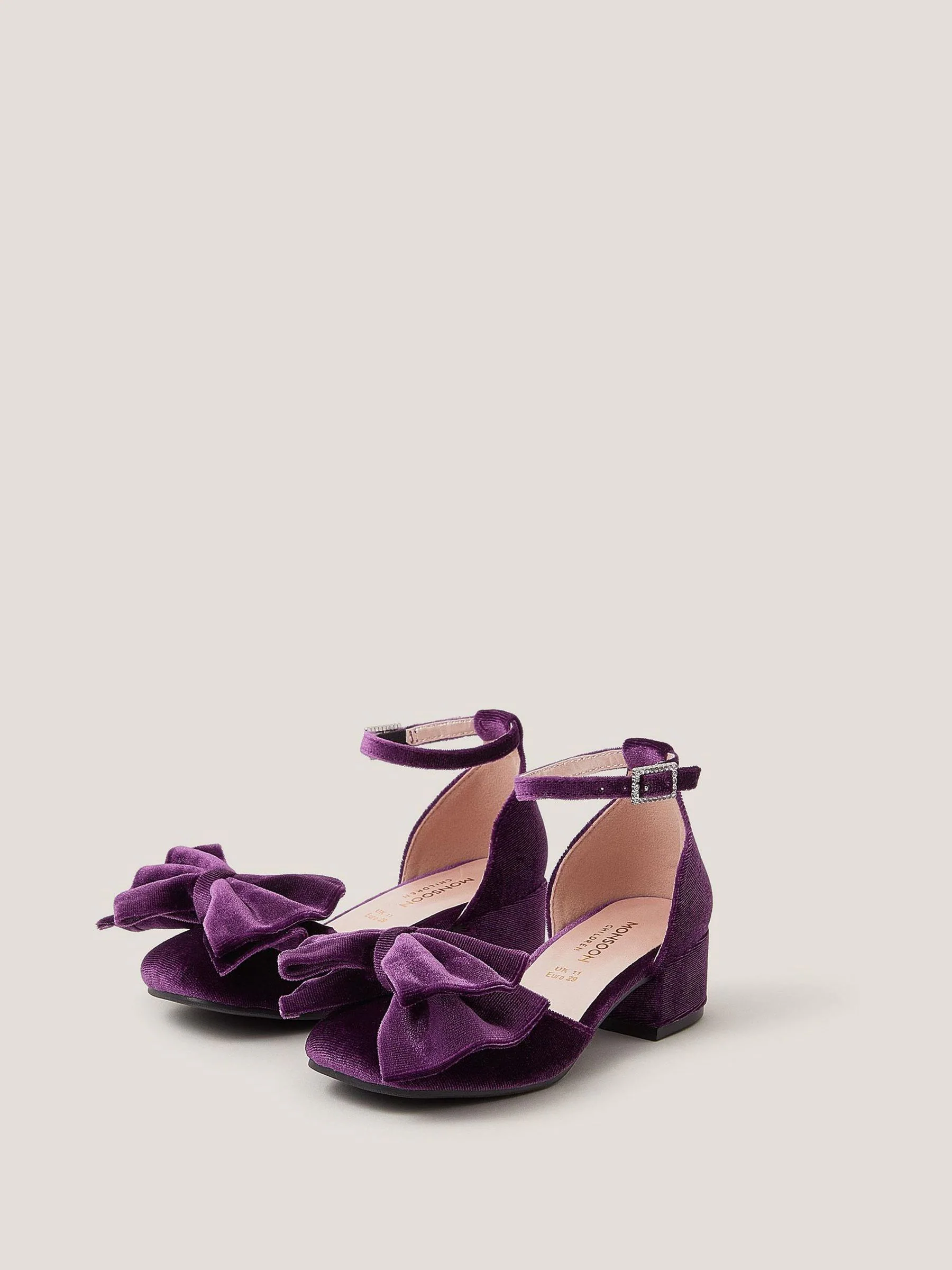 Monsoon Velvet Bow Two-Part Heels