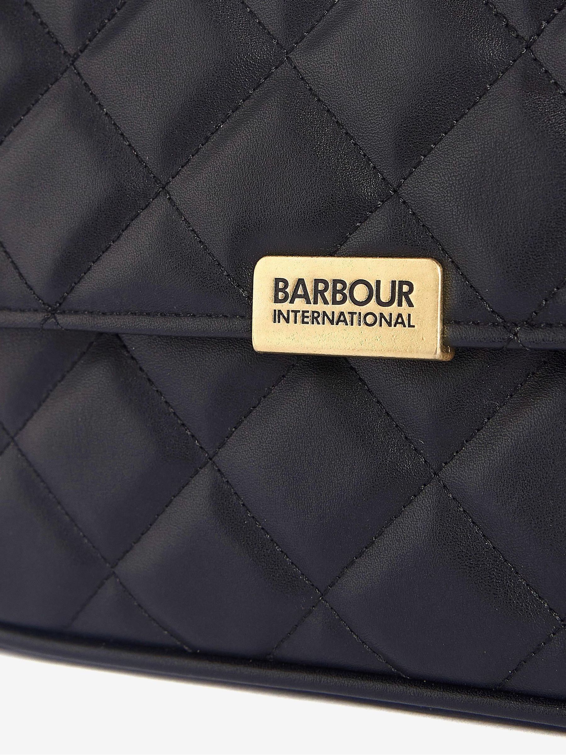 Zwart - Barbour® International Soho doorgestikte schoudertas