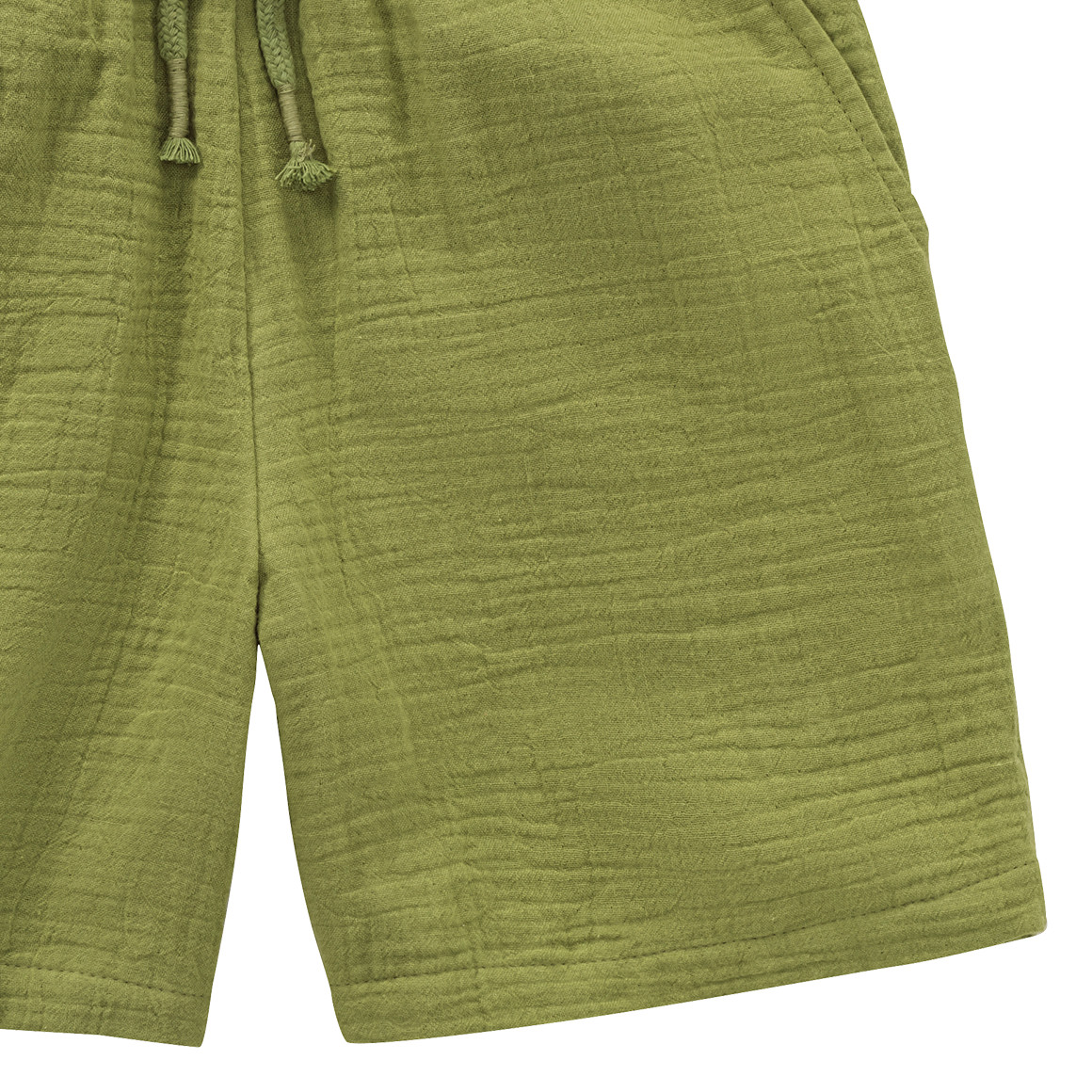 Jonas Nielsen Jungen Musselin-Shorts mit Tunnelzug grün
