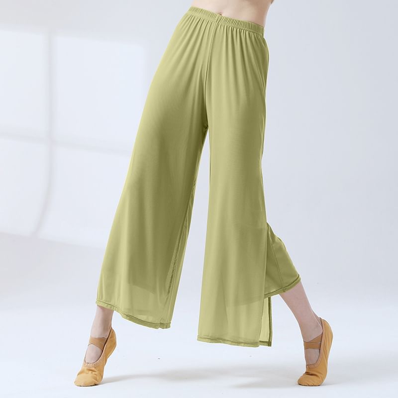 femmal - Hoge taille doorschijnende wijde broek