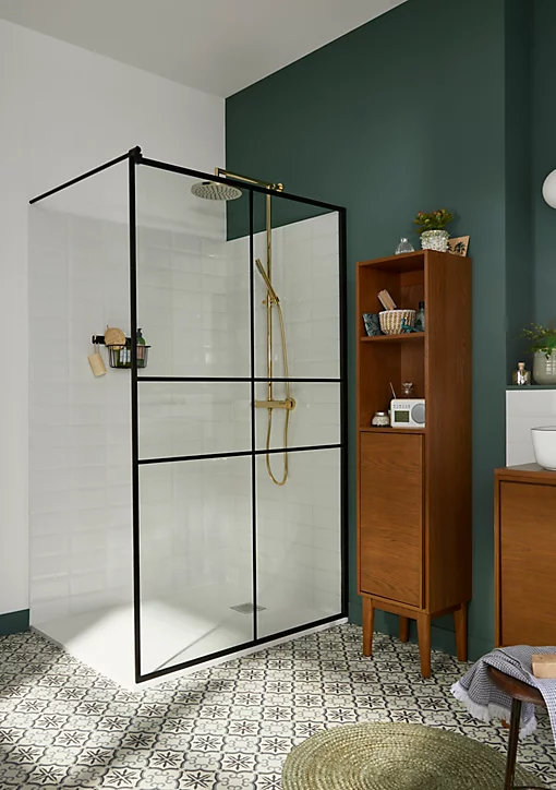 Colonne de douche thermostatique dorée Sarodis Smart