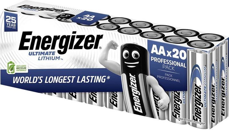 Energizer Ultimate Lithium - Wegwerpbatterij AA Mignon - 20 stuks