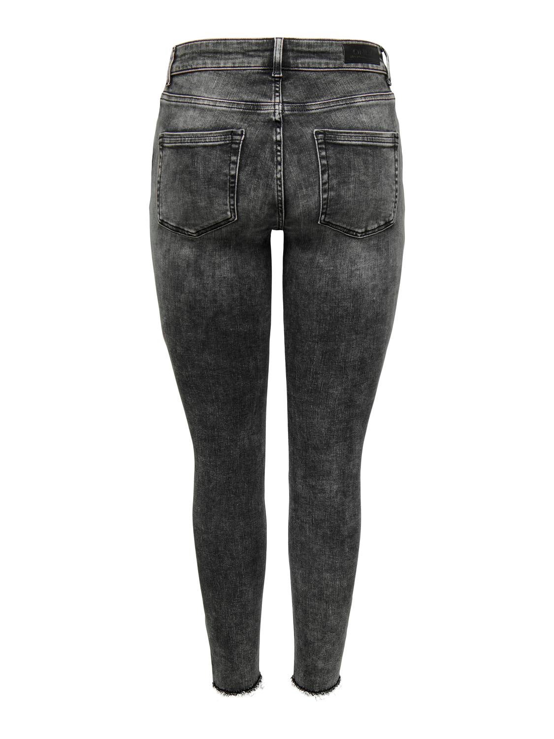 ONLBLUSH Mittlere Taille Skinny Fit Jeans Dark Grey Denim