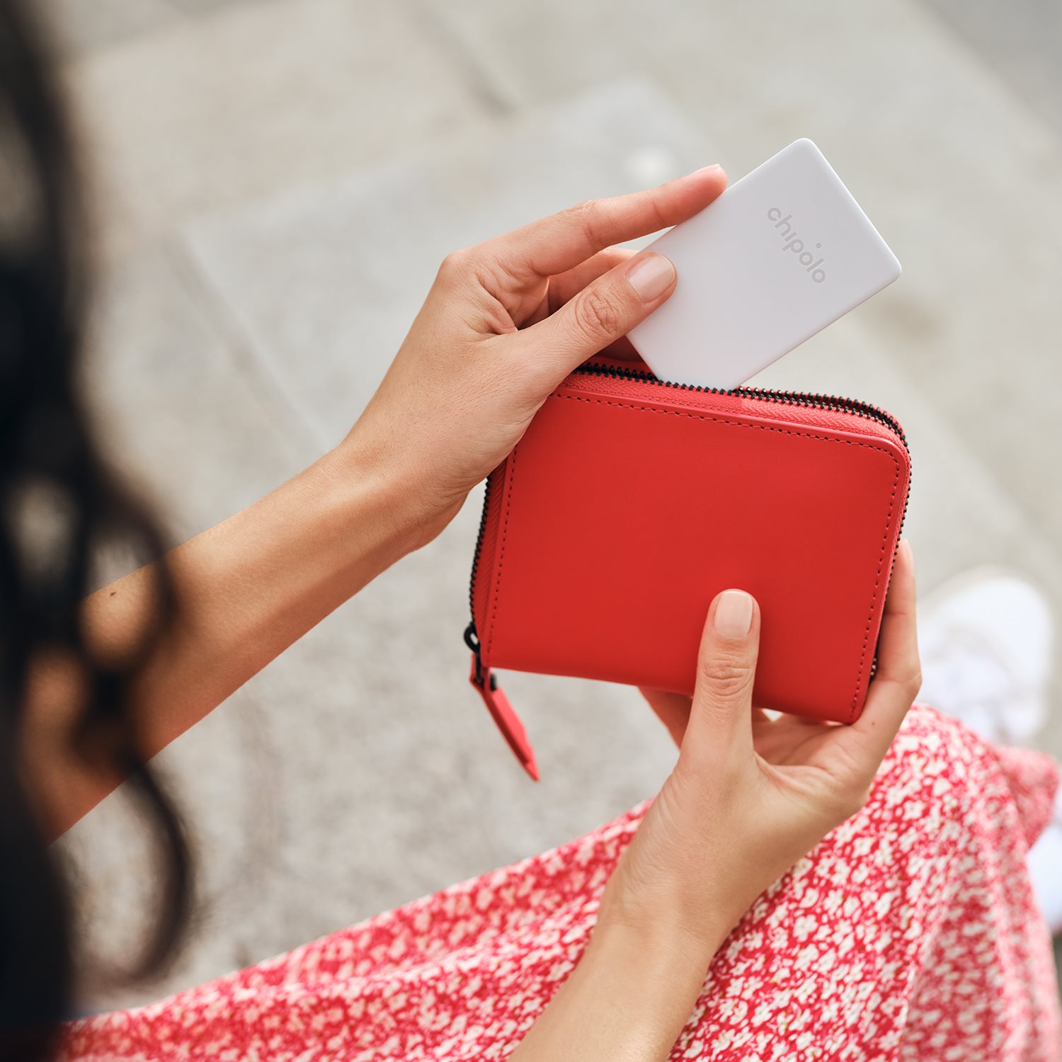 Chipolo CARD Point (Google Find My) off white