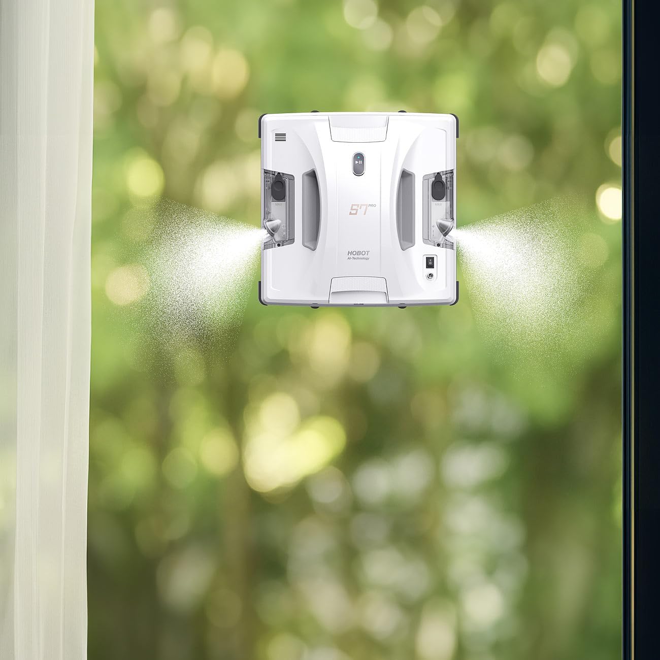Fensterputzroboter: HOBOT S7 Pro Profi-Fensterputz-Roboter, Dual-Sprüher und -Wischer, App (Fensterputzroboter für Bürogebäude, Fensterroboter mit Wassertank, Fensterreinigung)