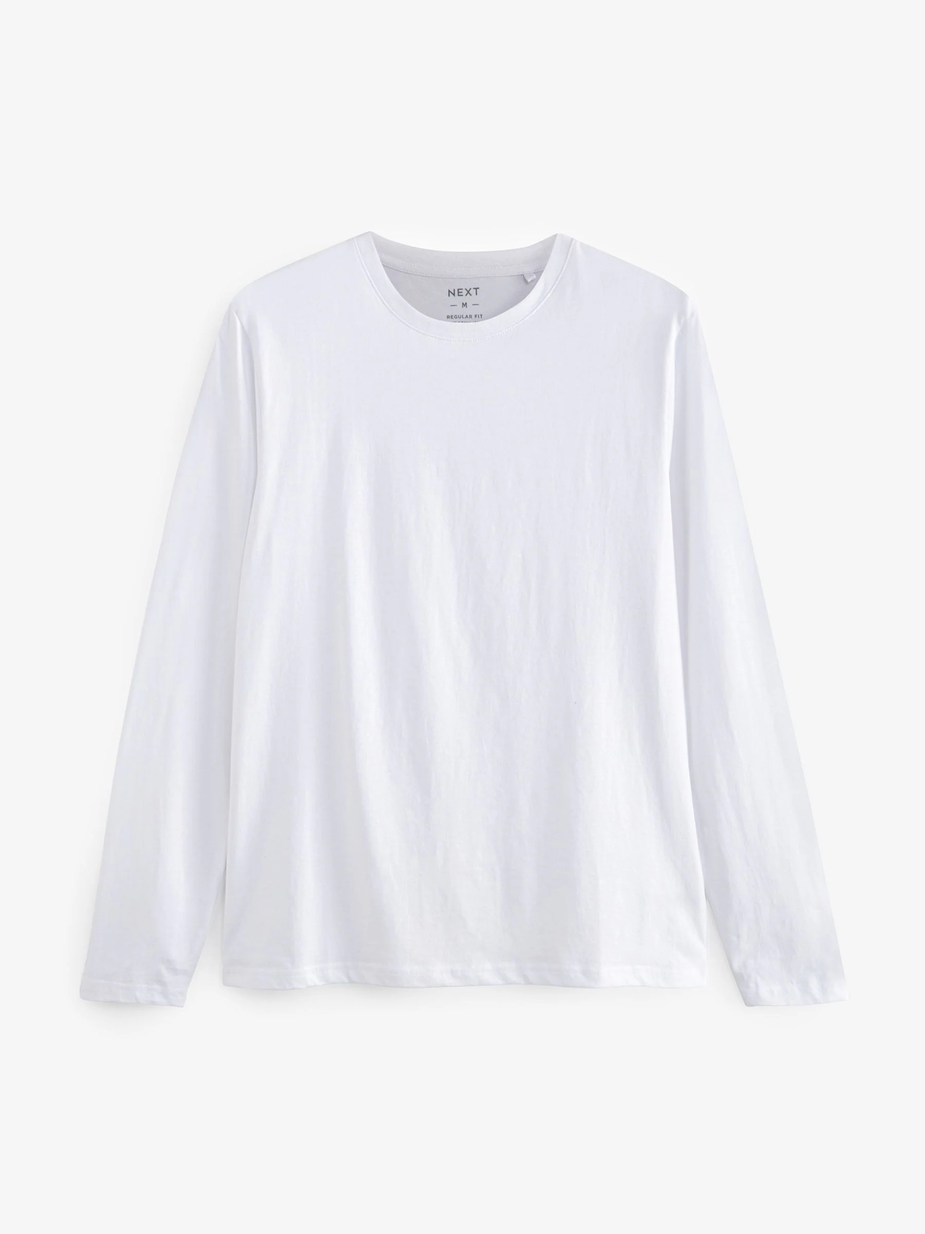 Zwart/wit/marineblauw/groen/bordeauxrood - Normale Pasvorm - verpakking van 5 regular-fit T-shirts met lange mouwen van 100% katoen