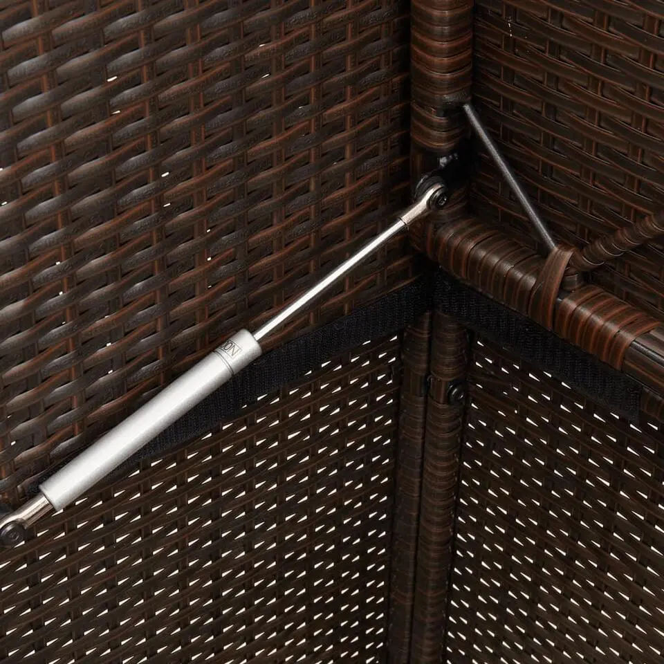 vidaXL - Tuinbank met kussens - Bruin - Poly rattan - 120x50x90.5 cm