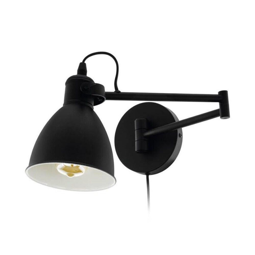 VEGGLAMPE SAN PERI MED KABEL SVART