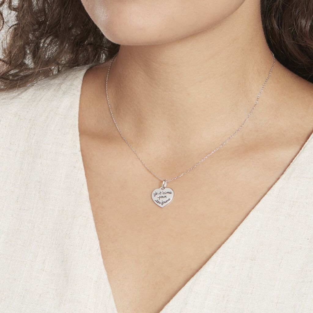 Pendentif Mayliss Argent Blanc