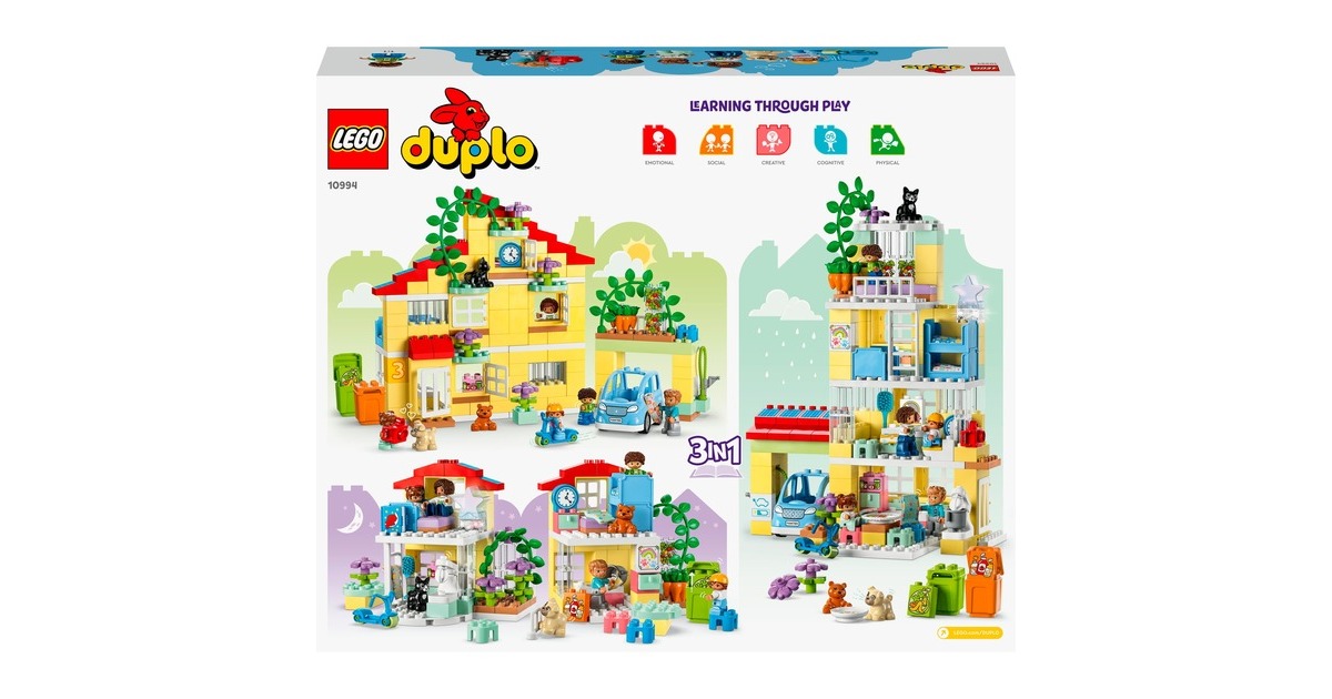 LEGODUPLO - 3-in-1-Familiehuis Constructiespeelgoed  (10994)
