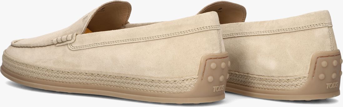 beige tod's instappers pantofola gomma rafia tv