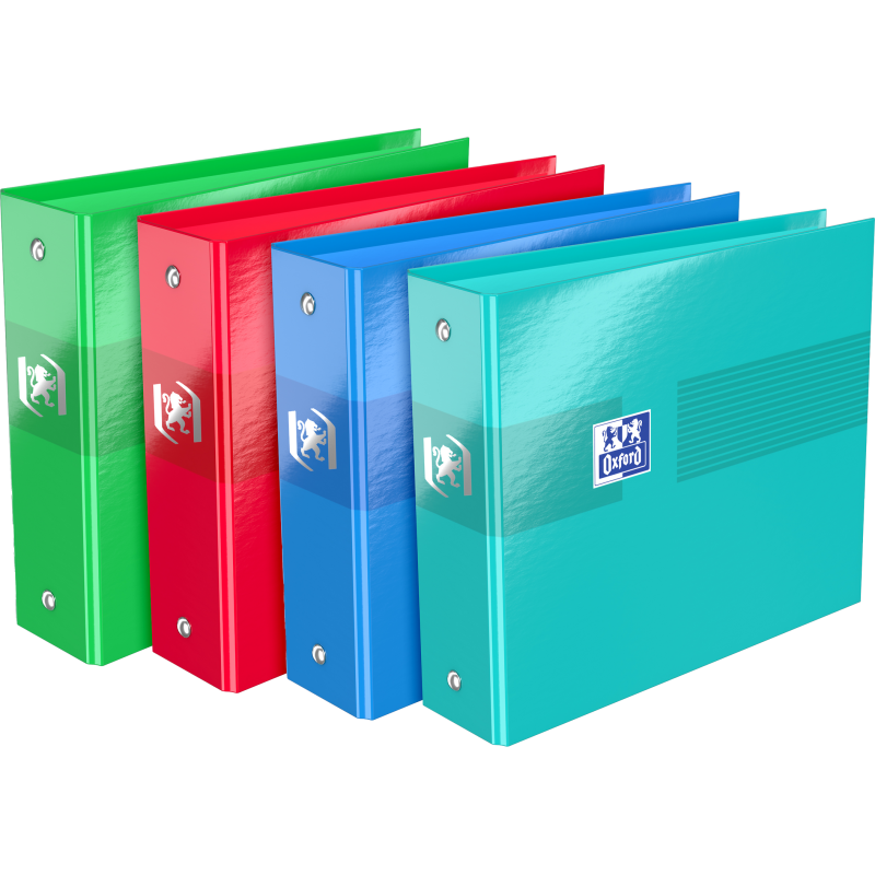 Classeur 2 anneaux cartonné à fiches Elba School Life A6 - Dos 3,5 cm couleurs assorties