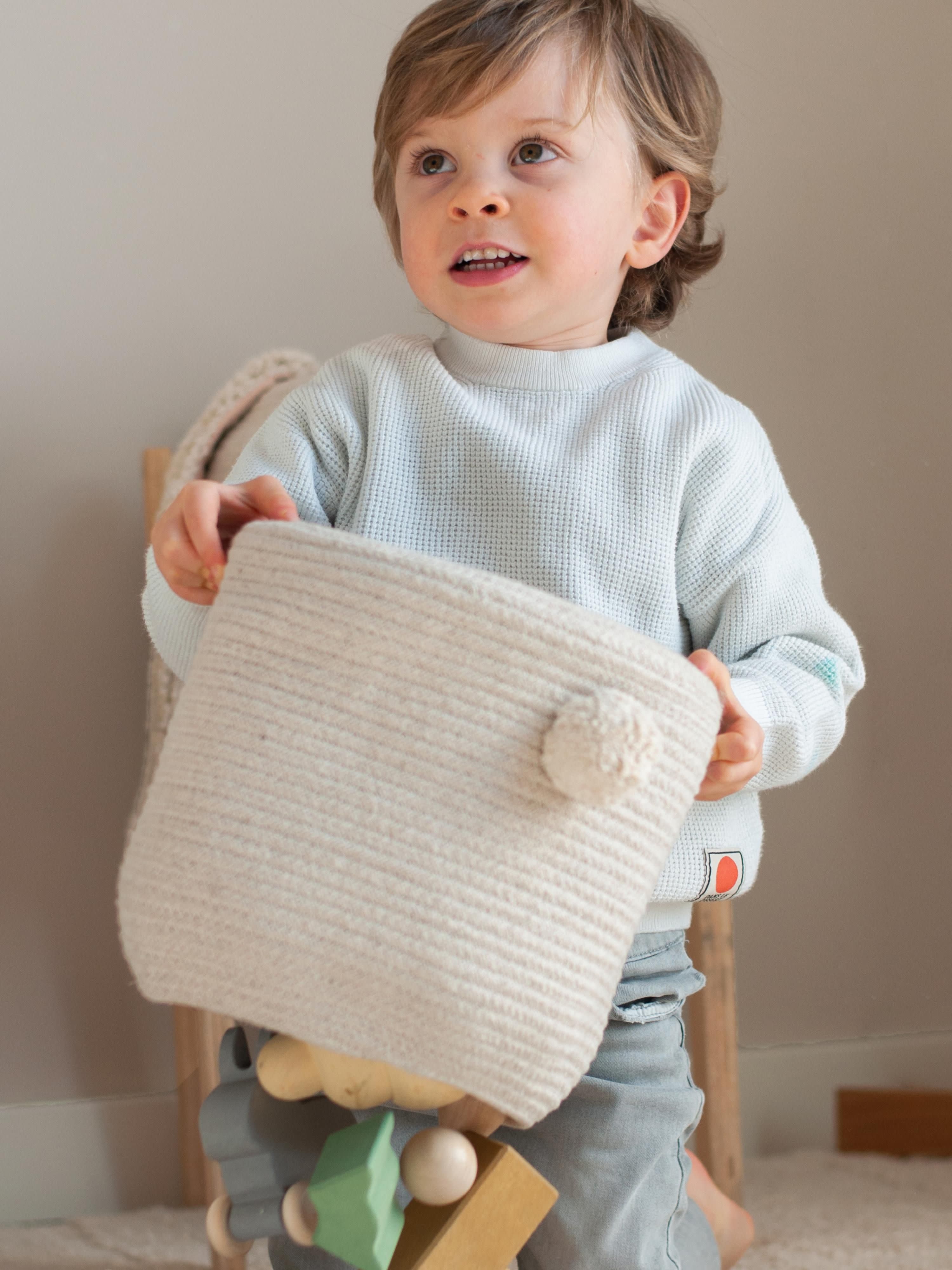Opbergmand Rita the Rabbit met deksel, handgemaakt