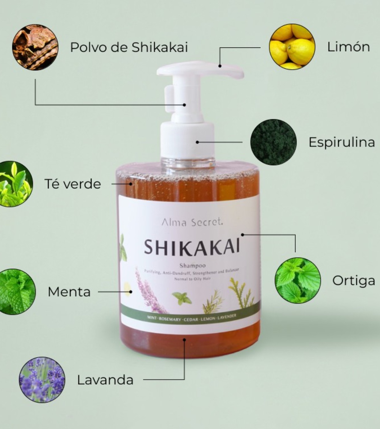 Alma Secret - Champô purificante Shikakai para cabelos normais ou oleosos