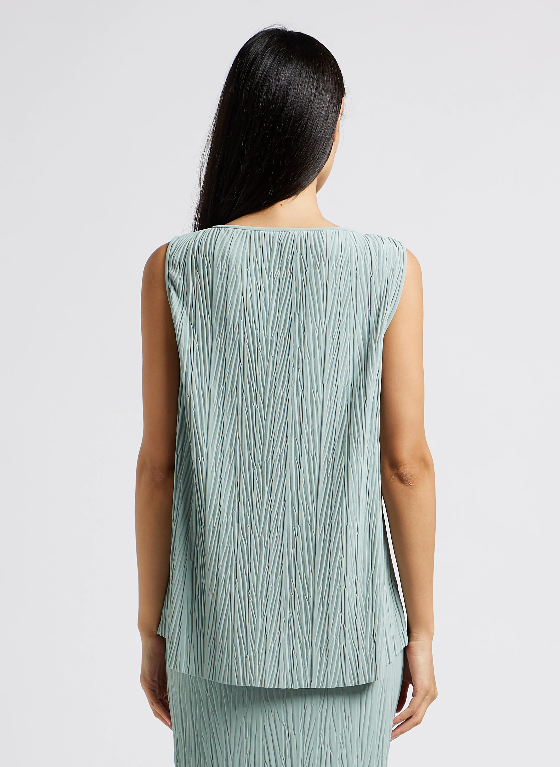 DYSER - Top ample col rond texturé | Vert