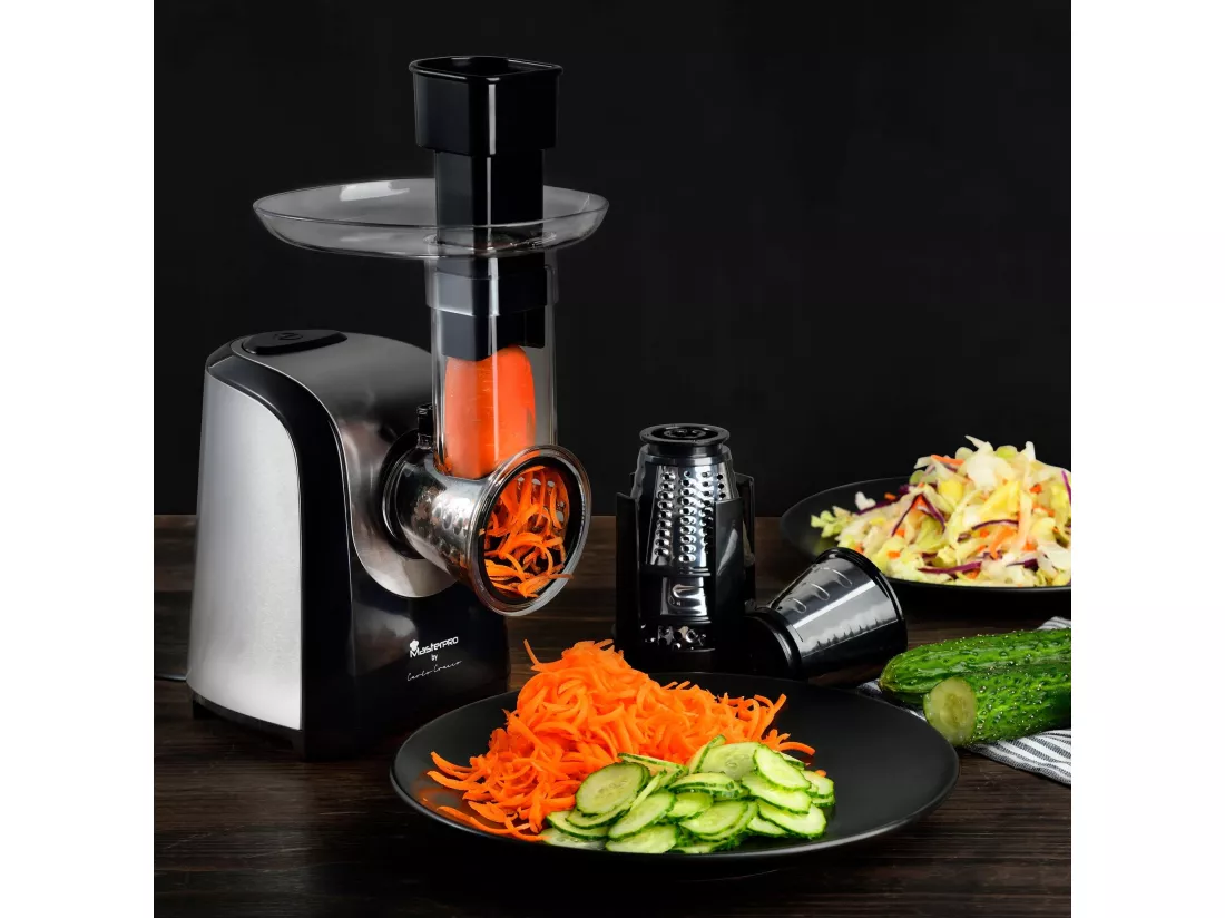 Râpe électrique Foodies à 5 vitesses de 150W en inox MasterPRO