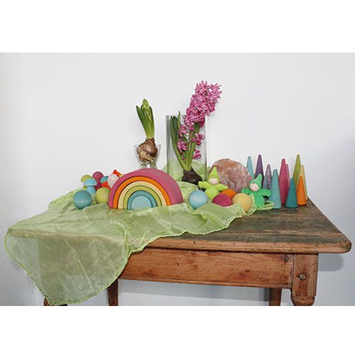 Grimm's regenboog stapeltoren pastel - 6 bogen 17 cm
