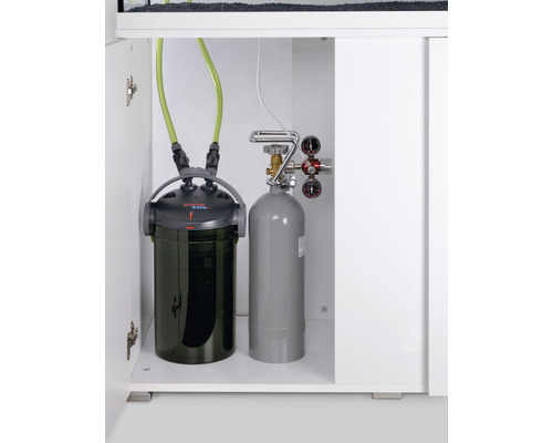 EHEIM Vivaline 240 aquariumcombinatie met LED-verlichting, verwarming, filter en grenenhouten kast