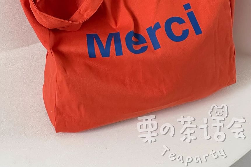 Chestnut Party - Canvas tas met letters / tasbedel / set