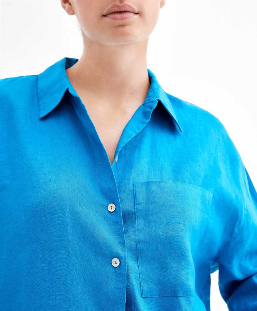 Camisa de manga comprida, 100% linho