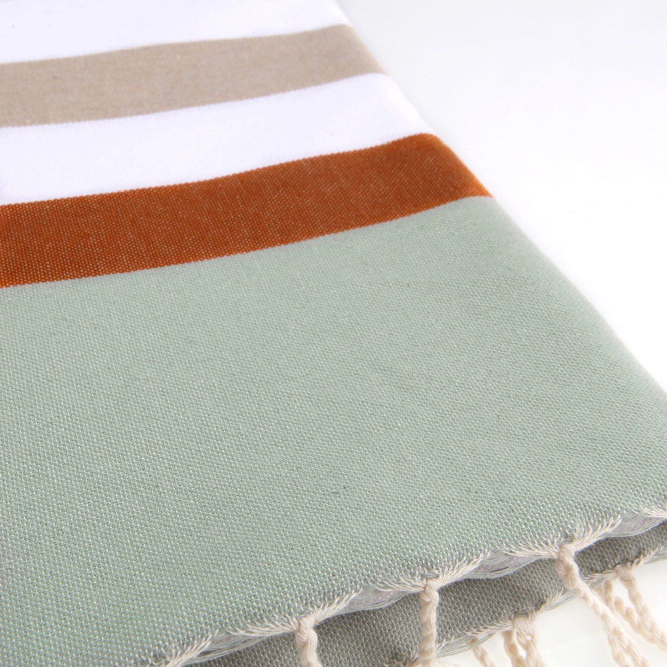 Febronie Fouta tricolore Arcachon beige/terracotta