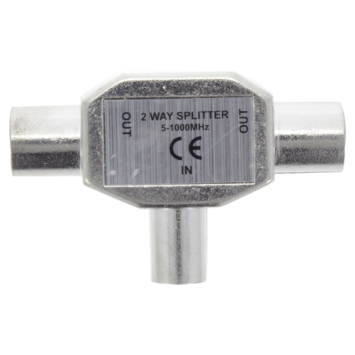 Q-Link coax splitter radio metaal 1 male/2 female