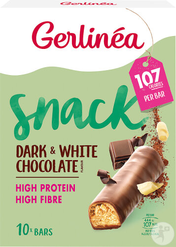 Gerlinea Snack Barres Chocolat Noir & Blanc 310g