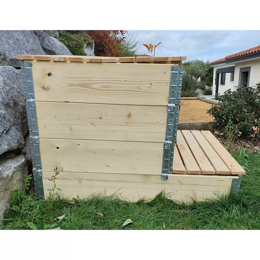 Composteur évolutif en bois naturel de 570 litres
